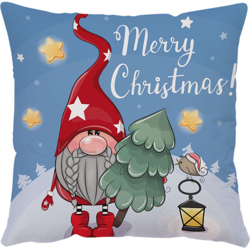 Amazon Hot Pillow Cartoon Doll Vánoční polštář Povlak na polštář Povlak na polštář na pohovku Povlak na polštář na sedák