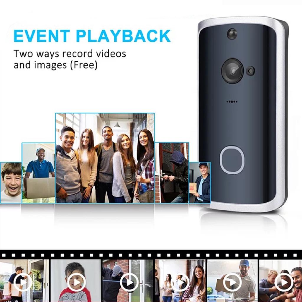 Smart WiFi Video Doorbell Camera Wireless Doorbell Intercom APP Phone Record Picture Video Home Visual Security DoorBell