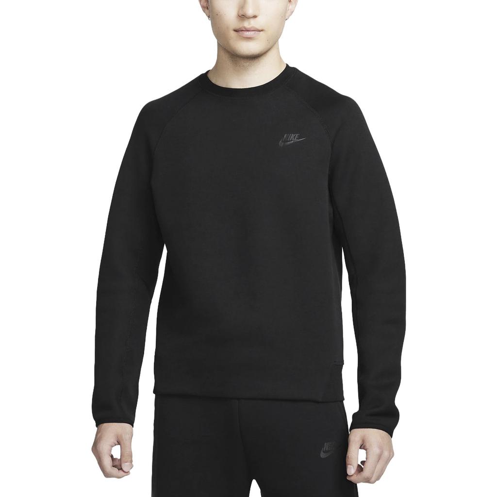 Nike Solid Color Fitted Long Sleeve Sweatshirt Men Tops Black FB7917-010