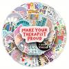 50pcs Motivational Phrases For Mental Health Stickers, Vinyl Sticker For Laptop Water Bottle Guitar Bike Car Motorcycle Bumper Luggage Skateboard