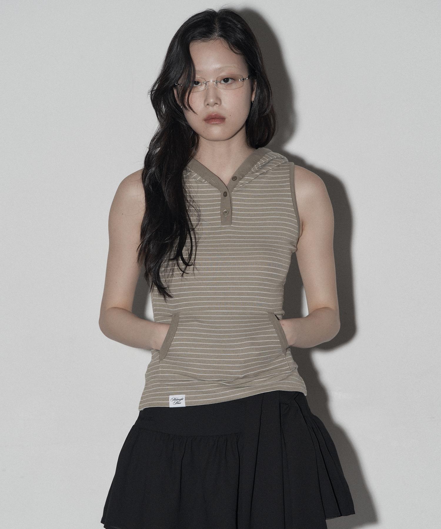 Midnight Move Hd Stripe Top (Khaki) Khaki