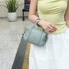 Douxiaozhu New Women's Premium Genuine Leather Boston Pillow Bag
