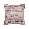 I Love You Mom Square Pillowcases Polyester Car Mother's Day  Cushion Case Funny Decor Pillowcase 45*45