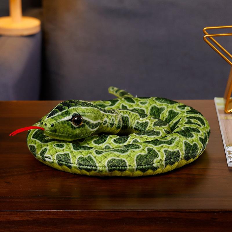 Simulation Snake Doll Realistic Python Constrictor Sleeping Child Boy Doll Plush Toy Birthday Gift