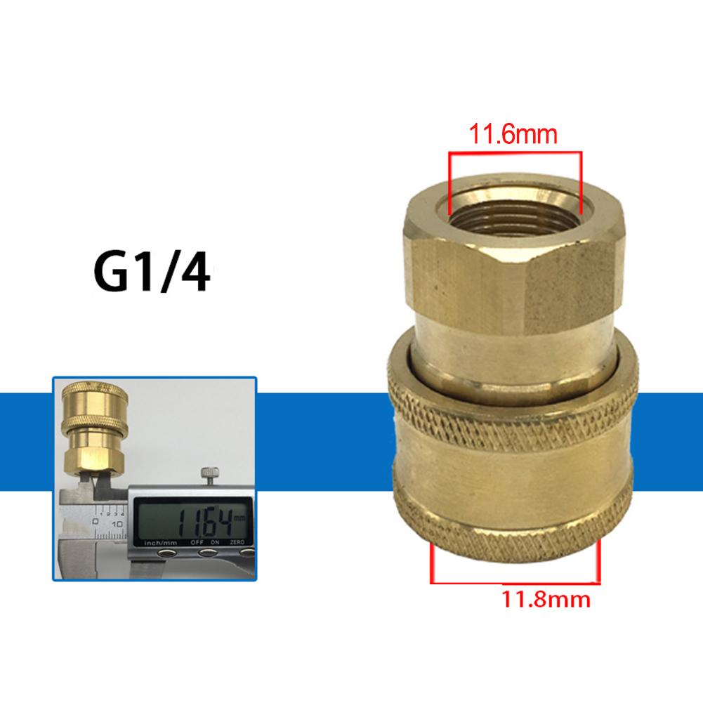 G1/4 High Pressure Washer Coupler Copper Quick Connect Fitting Male Thread Accessorie Car Washer Adapter Garden Irrigation Joint