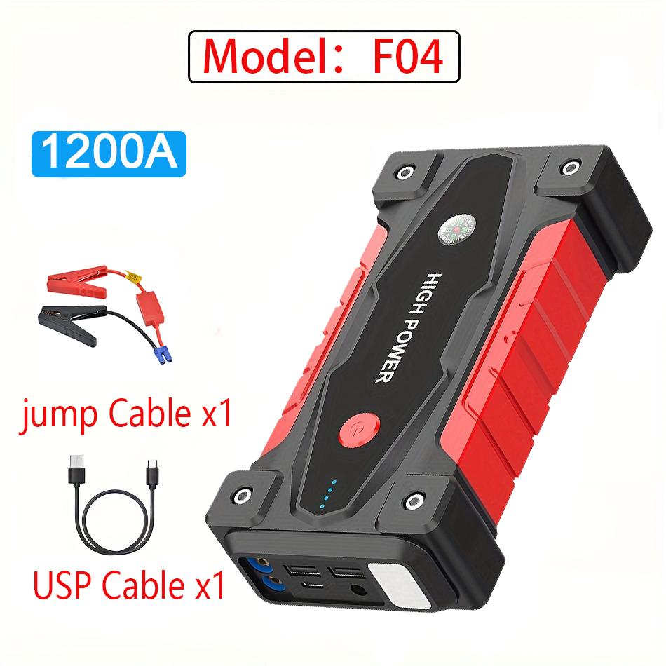 

Пусковое устройство Peak Car Jump Starter 1600A для бензиновых двигателей 4,0 л/дизельных двигателей 2,0 л - с функцией аварийного молотка, совместимо с двумя USB-портами и функцией быстрой зарядки QC3.0 красный