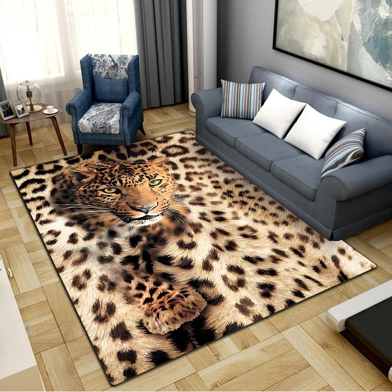 Leopard Snake Carpet Rug for Living Room Bedroom Home Sofa Decoration,Kids Play Non-slip Floor Mat