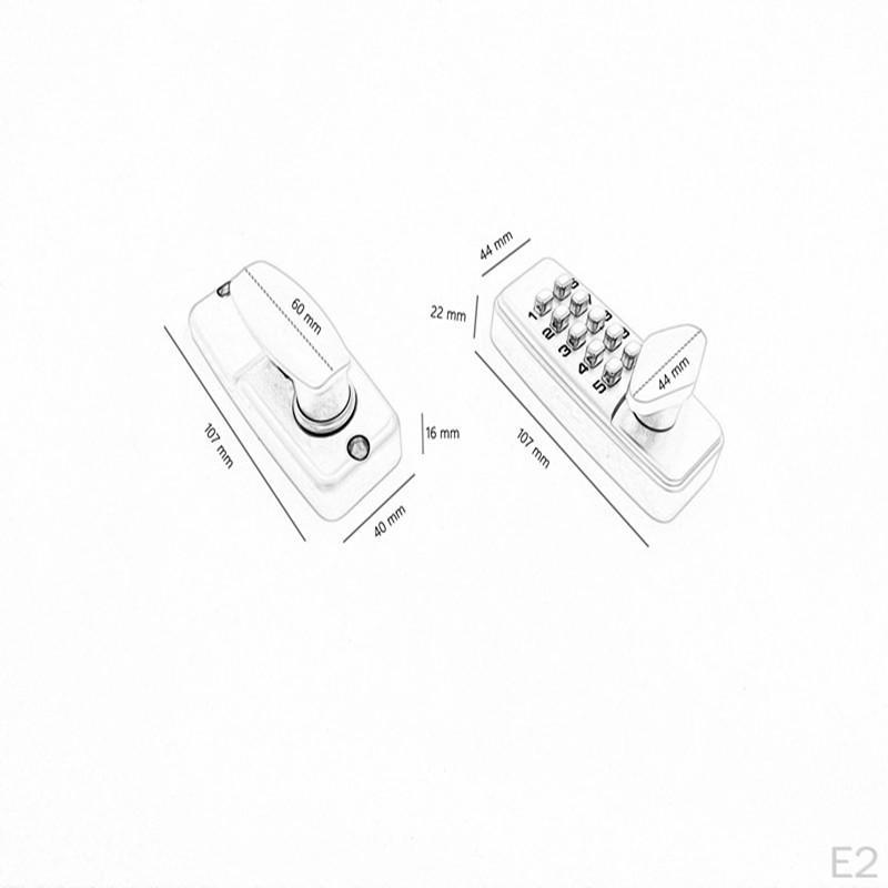 Digital Keypad Entry Code Combination Keyless Setting Lock for Door - Located On Knob
