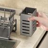 Stainless Steel Kitchen Sink Storage Rack Space Saving Built-in Sponge Rack And Drainage Basket For Kitchen Cleaning And Storage