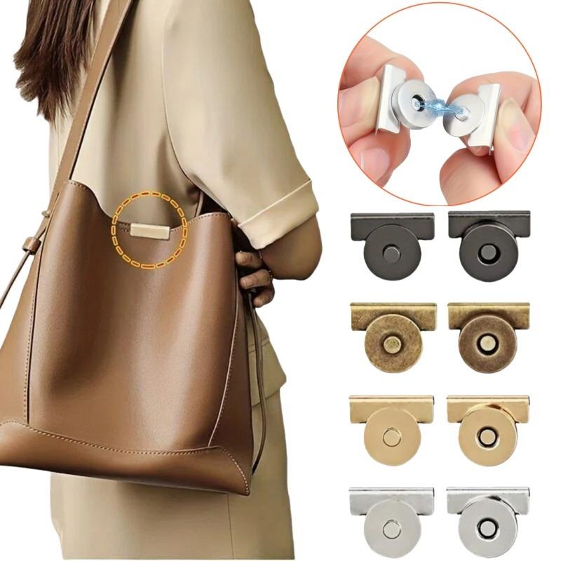 Bag Snap Buttons Metal Seamless Magnetic Buckle Clasp For Tote Bags Clothing And Diy Crafts No-Sewing Clip Closures Set