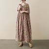 DIMANAF 2024 Plus Size Summer New Long Dress Beach Women O-Neck Floral Print Holiday Fashion Casual Loose Lady Dresses 675