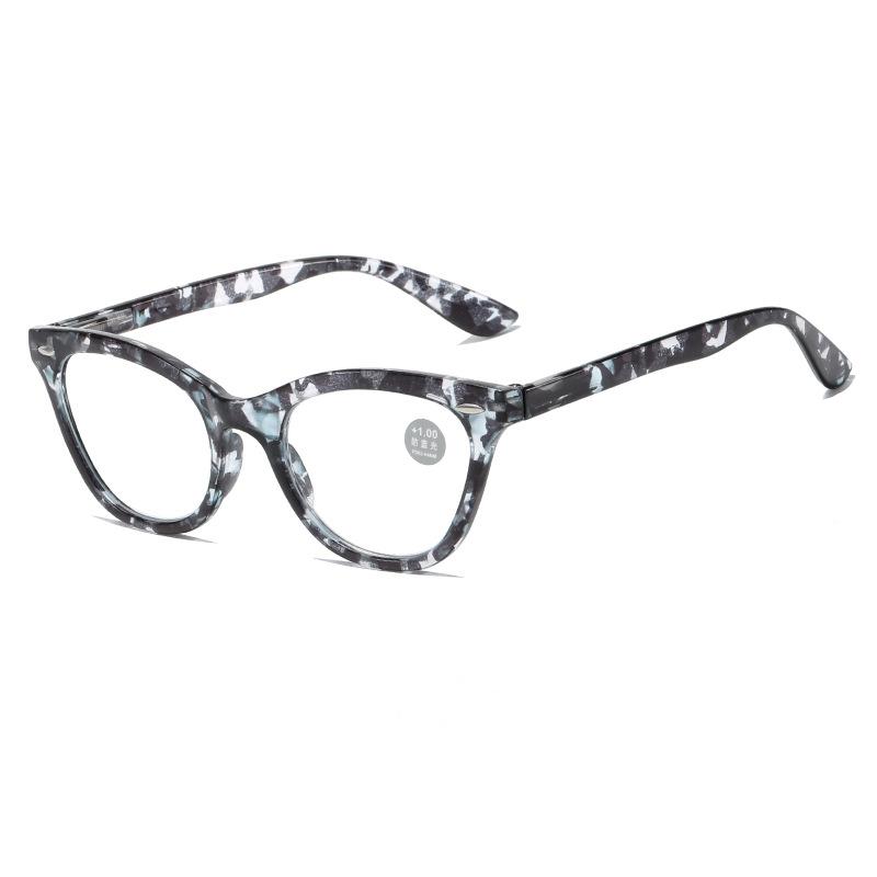 Vintage Flower Printing Reading Glasses Cat Eye Design Far-sighted Eyewear Chic Women Men Prescription Presbyopia Eyeglasses