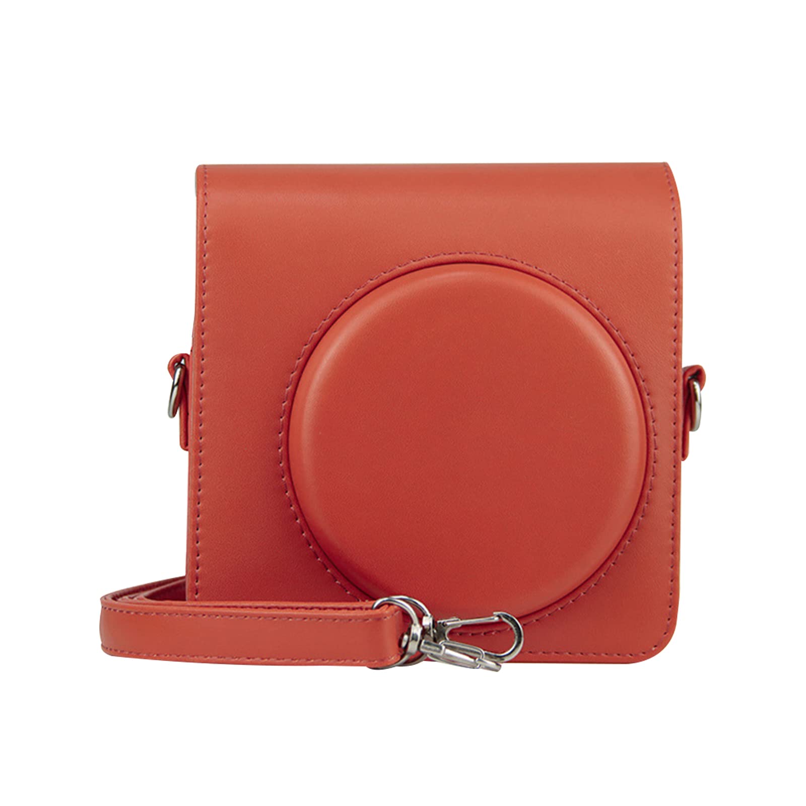 

HIYQIN Instax Case, FUJIFILM Instax SQUARE SQ1 Camera Bag, Protective Camera Case with Shoulder Strap, PU Leather (Orange)