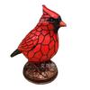 Statue Ornament Cardinal Lamp Decoration Red Bird Animal Table Lamp Resin Craft Ornament
