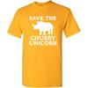 Save The Chubby Unicorn Novelty Graphic Sarcastic Funny T Shirt