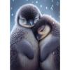 Cute Funny Retro Animal Penguin Couple Animal Art Poster Canvas Painting Wall Prints Picture for Living Room Home Decor
