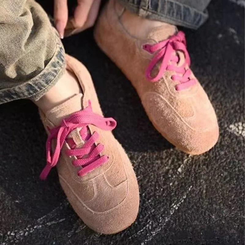 

Летние женские кроссовки, балетки, спортивная обувь, повседневные лоферы, женская обувь 2025, брендовые кроссовки на шнуровке, сандалии, zapatos de mujer 40 розовый