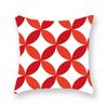 Simple Red Geometric Printing Pattern Cushion Cover Home Living Room Sofa Decoration Square Polyester Pillow
