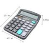Desk Calculator, 12-Digit Solar Battery Office Calculator with Large LCD Display Big Sensitive Button, Dual Power Desktop Calculators (1)
