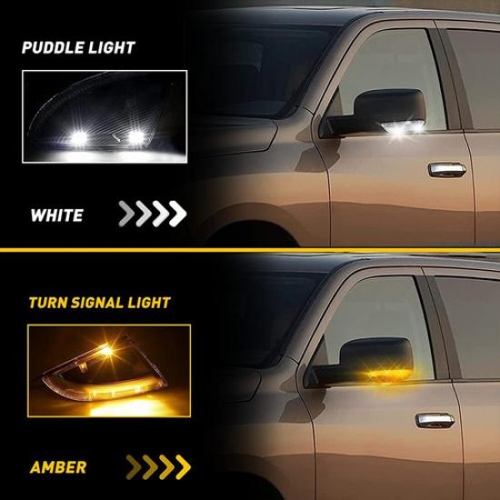 For 2009-2014 For Dodge Ram 1500 2500 Left Mirror Turn Signal Puddle Light Lamp