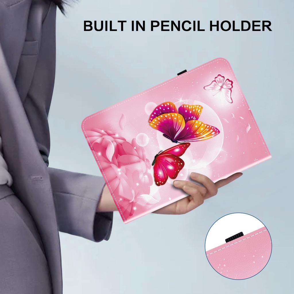 PU Leather Tablet Case for Samsung Galaxy Tab S10+ (12.4")-11 Styles! Durable,with 2 Stand Slots,Pencil Holder & Card Slots,Flexible TPU Back Cover