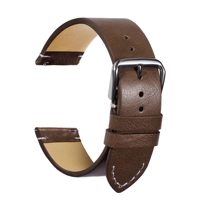 Calfskin Genuine Leather Watchbands Quick Release Watch Band 18mm 20mm 22mm 24mm Strap for Huawei Gt3/4 46mm Watches Accessories