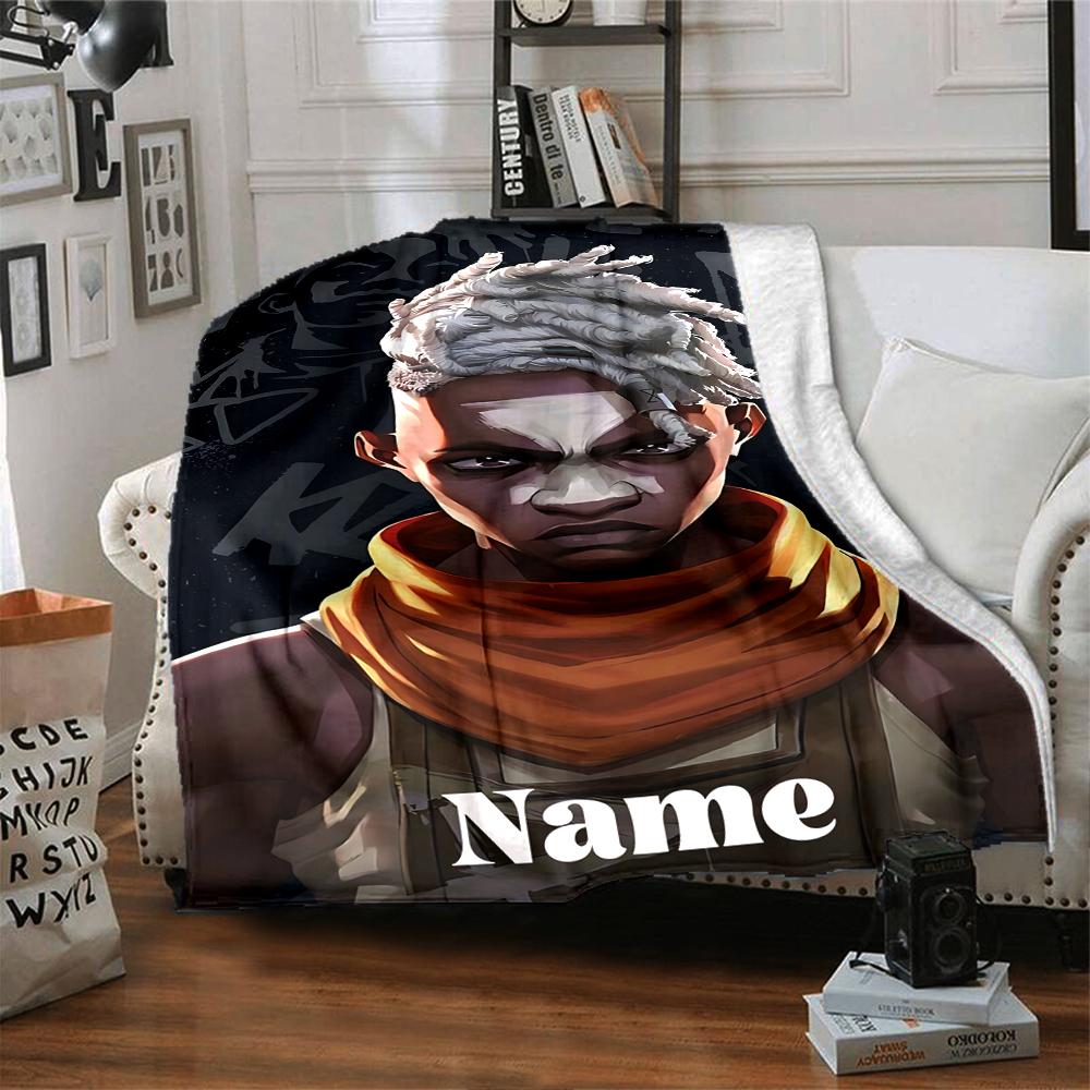 Custom Name Sniper Skull Artwork blanket for Couch & Bed, Plush Cozy Fuzzy Blanket Super Soft & Warm Blankets for Fall and Winter. 0908192