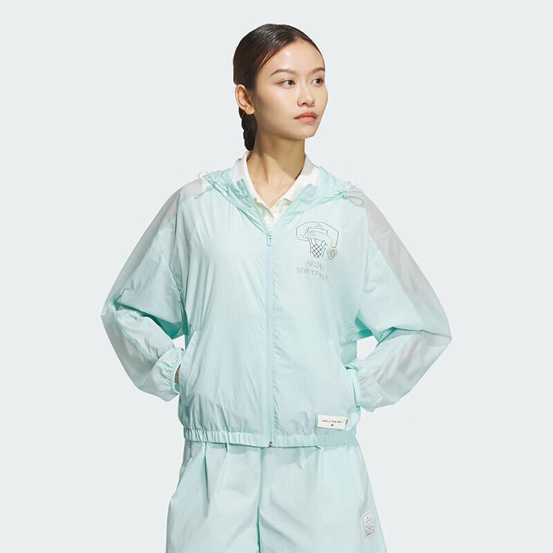 Adidas Woven Sport Casual Loose Hooded Jacket JN6656 L