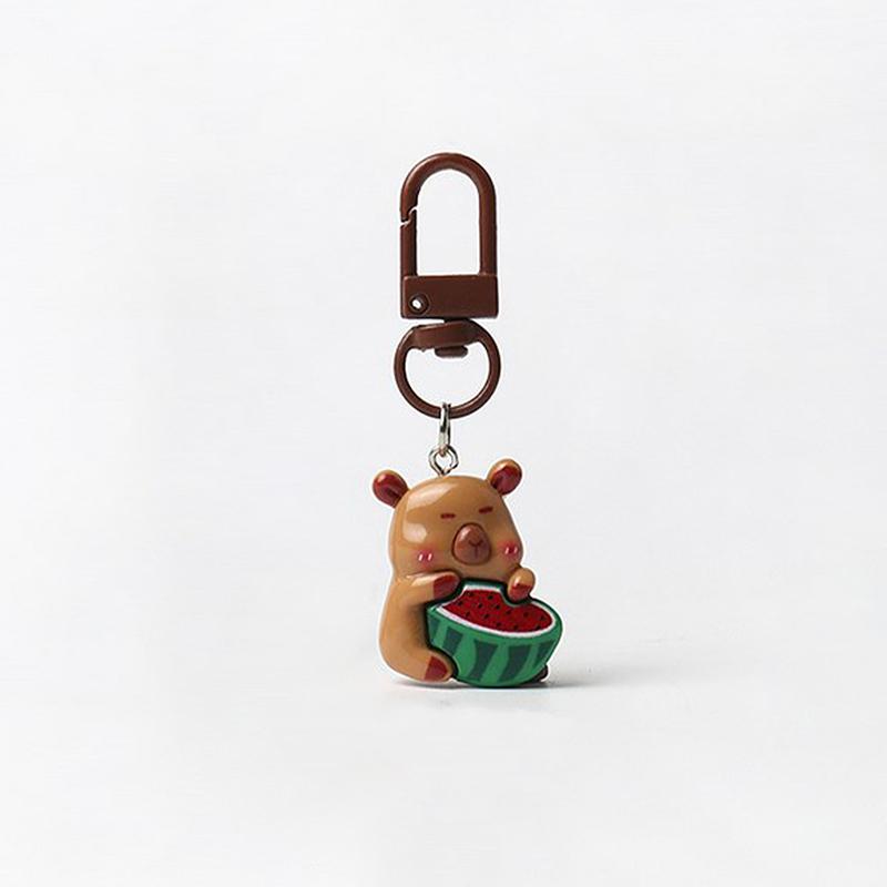 Lovely Animal Capybara Keychain Resin Cute Capibara Bag Hanging Funny Creative Kapibara Pendant Unisex