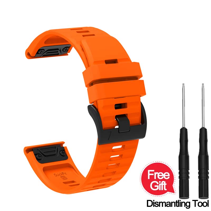 22mm 26mm Quick Fit Silicone Strap For Garmin Fenix 8/7/7X/6/6X Pro/5/5X Plus Replacement Watch Band For Garmin EPIX/Enduro 3