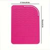 Portable Silicone Heat Resistant Mat Hair Straightener Curler Insulation Pad Non-Slip Anti Heat Mat Hair Styling Tool For Travel
