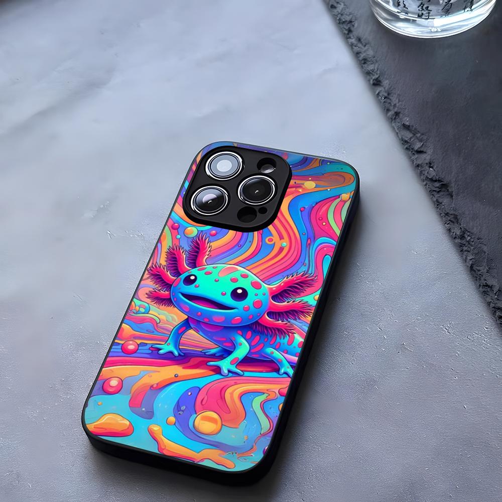 Axolotl And Ramen Phone Case Tempered Glass For IPhone 17 13 14 16 12 15 11 Pro Max Plus Mini X XR SE2020 Coque