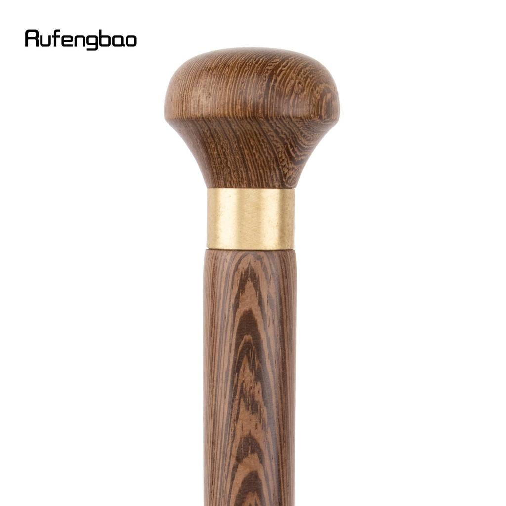 Yellow Wooden Traditional Single Joint Walking Stick Decorative Cospaly Party Wood Walking Cane Halloween Mace Wand Crosier 87cm