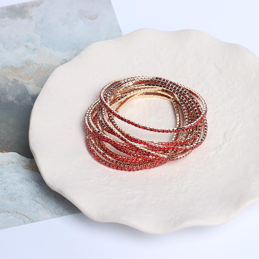 5pcs Fashion Crystal Rhinestone Stretch Bracelet For Women Elastic Wristband Wedding Bracelets Daily Female Zircon Accessories