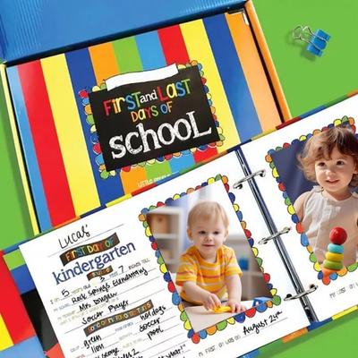 First And Last Day of School Memory Book Easiest School Days Memory Album School Years Keepsake Binder Reusable Photo Prop for Photos Notes Milestones