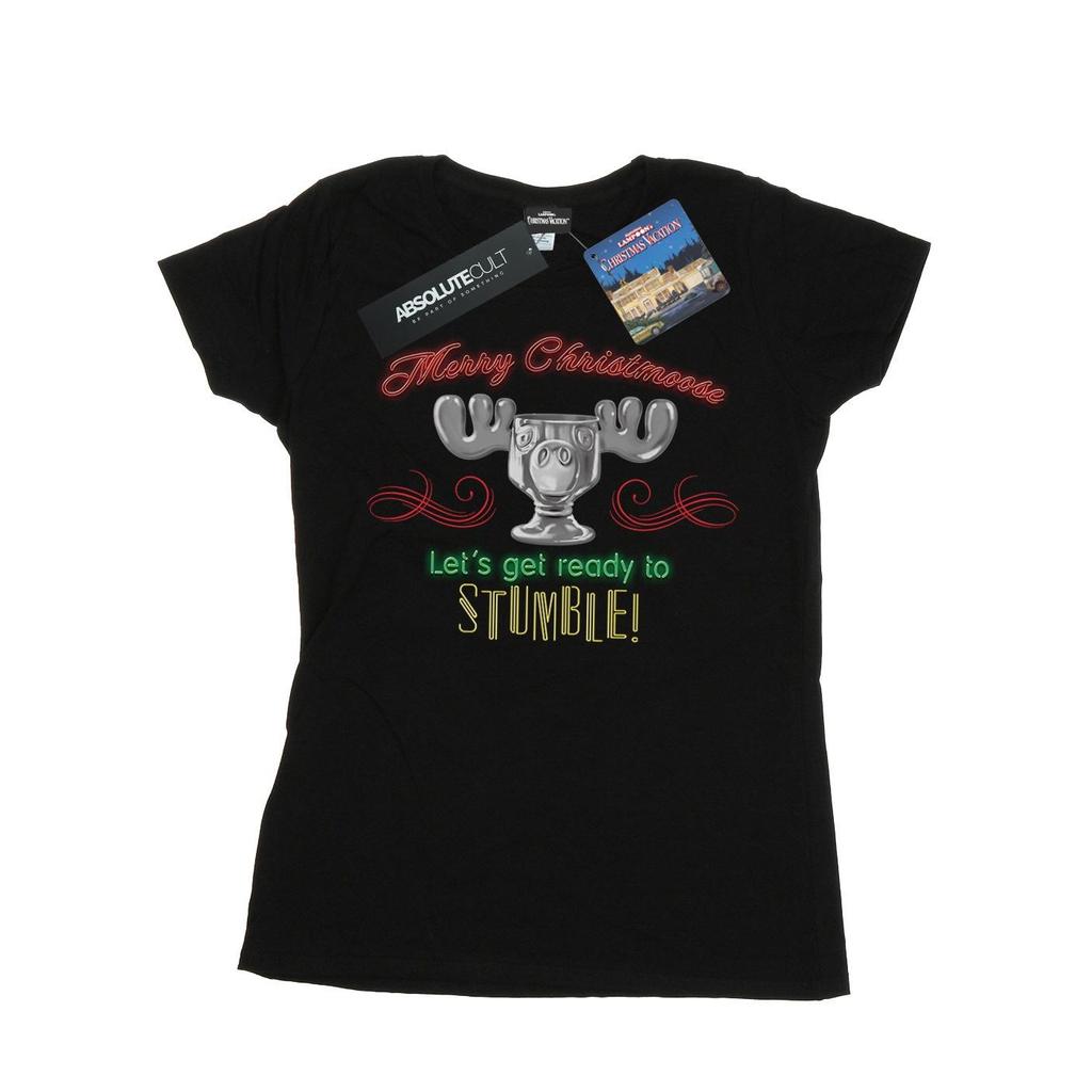National Lampoon´s Christmas Vacation Womens/Ladies Moose Head Cotton T-Shirt