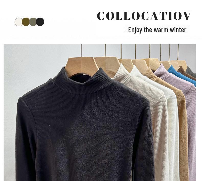 Verbessertes Langarm-Slim-Fit-Hemd aus deutschem Samt mit mittlerem Kragen für Damen - Perfekt für Herbst und Winter