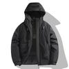 A New Solid-color Casual Windproof, Waterproof and Warm Winter Sweatshirt for Outdoor Hooded Men