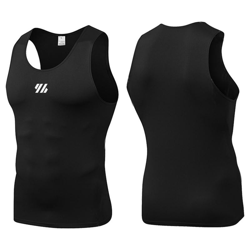 Gilet da Corsa Uomo Estate Abbigliamento Palestra Sport Tempo Libero Seta di Latte Maglietta Senza Maniche Aderente Canotte Elastiche Fitness