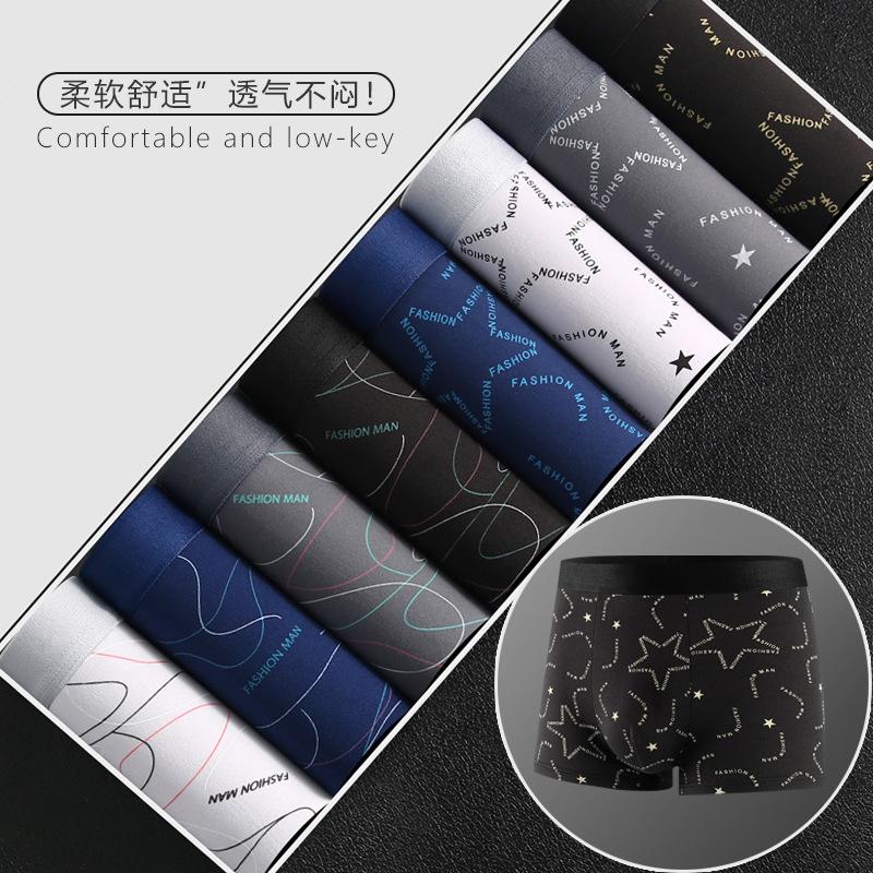 Roupa Íntima Masculina Boxers Masculinos Boxers de Cintura Média para Jovens Calças de Tamanho Grande para Meninos Shorts
