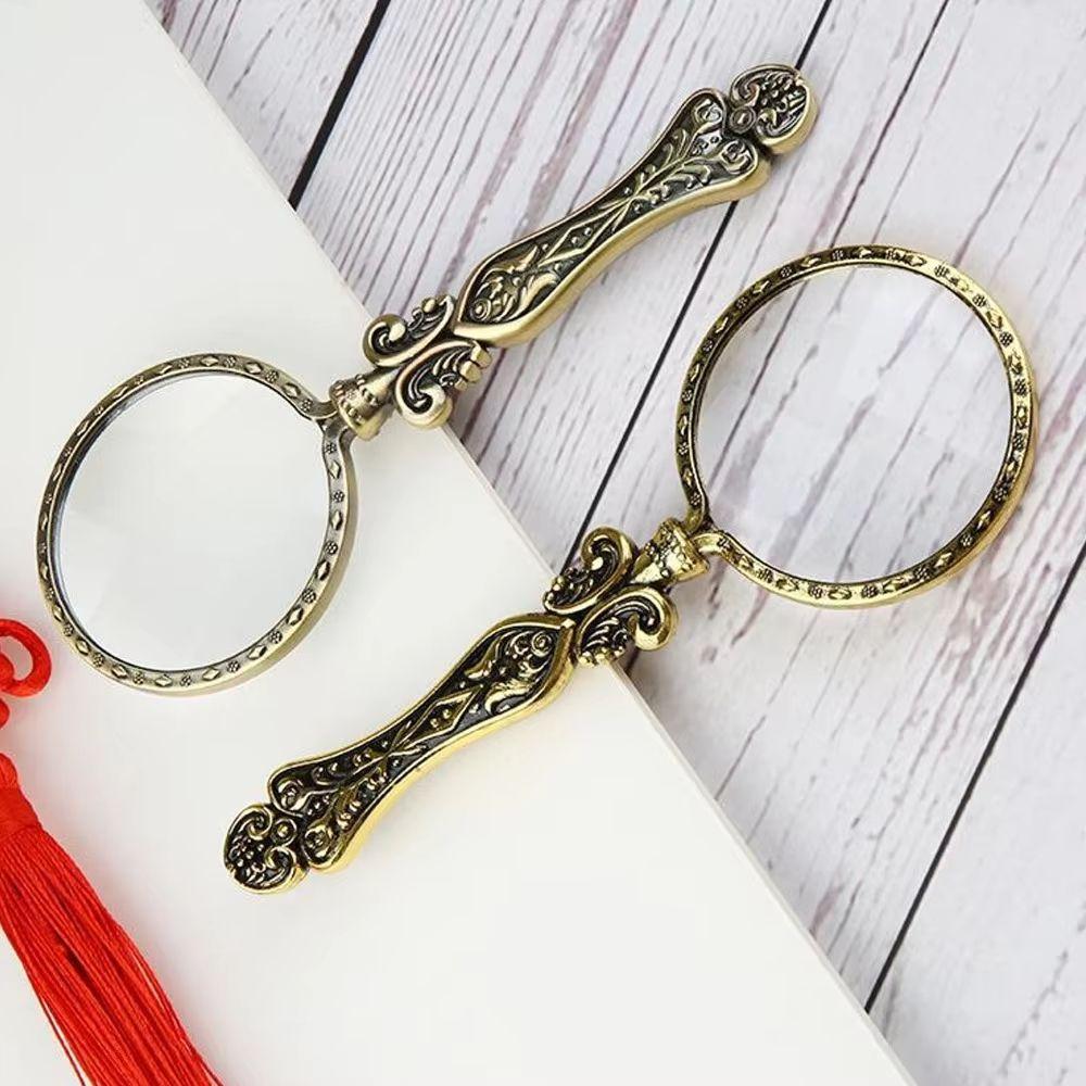 Portable Magnifying Glass Vintage Magnifying Lens Retro Magnification Loupe Helping Hands