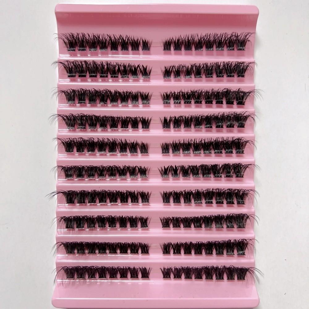 3D Mink Effect Cluster Lashes 8-16mm Volume Lash New Faux Mink Eyelashes for Women
