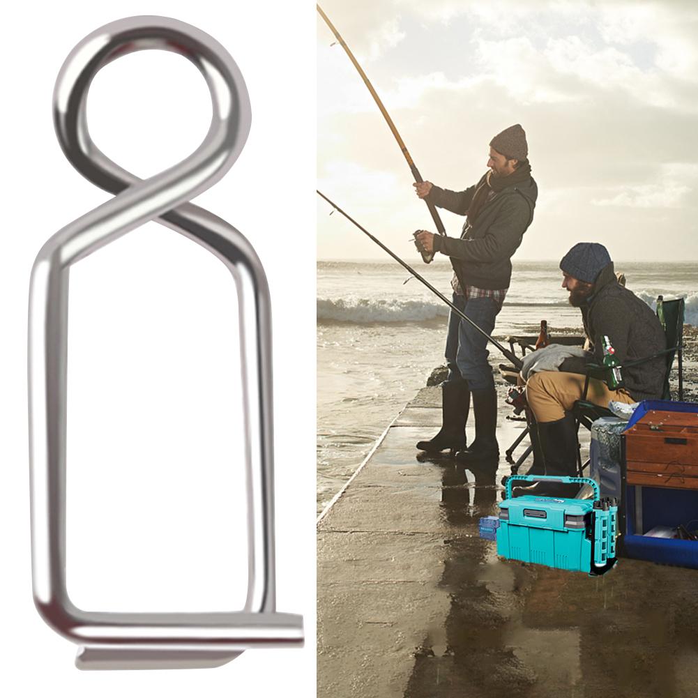15Pcs Fast Lock Clips Easy and Secure Fishing Swivels Quick Change Lure Clips for Blowing Tube Squid Jig Fishing Accessories