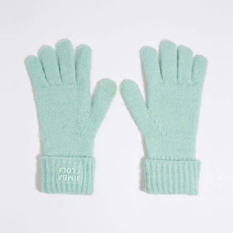 BIMBA Y LOLA [23FW] BIMBA Y LOLA Light Blue Knit Gloves B236AIG022MTB