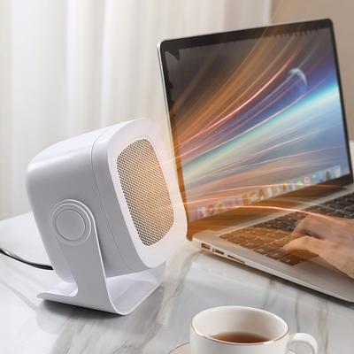 Elektrischer Desktop-Heizstrahler mit Griff, leiser tragbarer Terrassenheizer, Winter-Warmluftgebläse, Mini-Heizlüfter für Zimmer, Zuhause, Büro