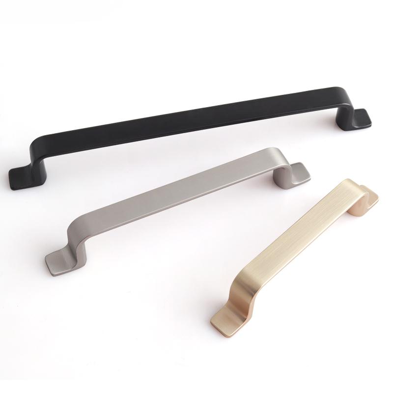Oukali Custom Colour Popular Furniture Hardware Kitchen Cabinet Modern Dresser Pull Gold Furniture Handle & Knob