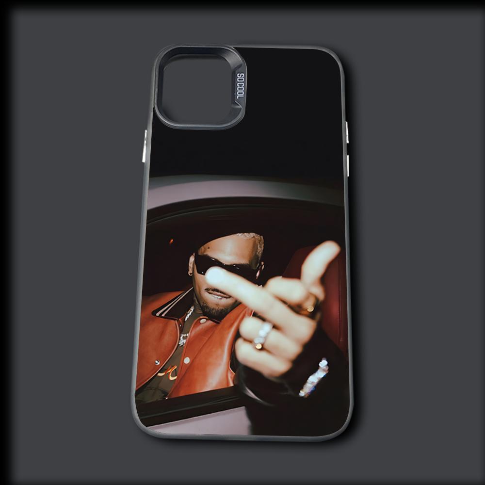 

USA Rapper C-Chris Brown Phone Case For iPhone 16,15,14,13,12,11,Mini,Pro,MAX Gray Drop Matte Shockproof Soft Cover iPhone16pro