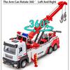1:32 Car Model Toys Double Hook Clearing Vehicles Metal Diecast Doors Opened Pull Back Sound Light Engineering Trucks for Kids