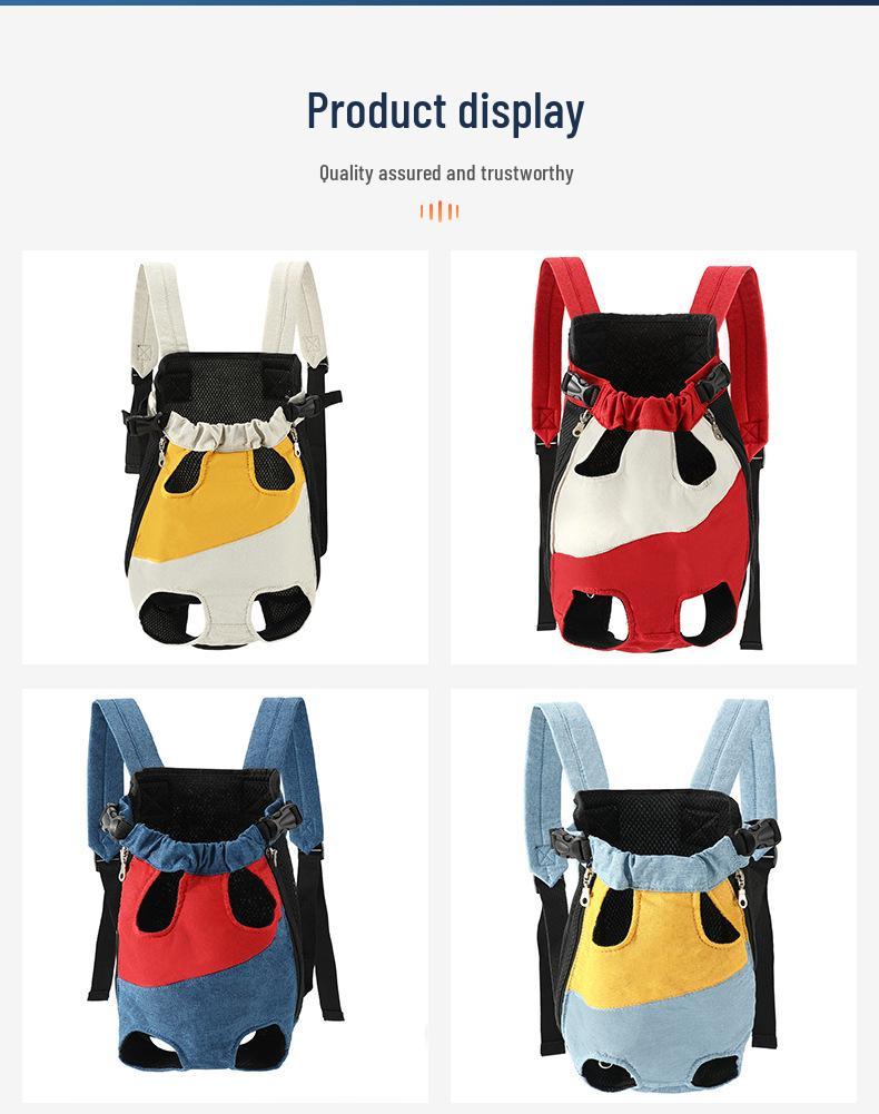 Universal Comfortable Pet Backpack for Small/Medium Cats and Dogs - Cross-border Outdoor Travel Carrier with Thickened Straps