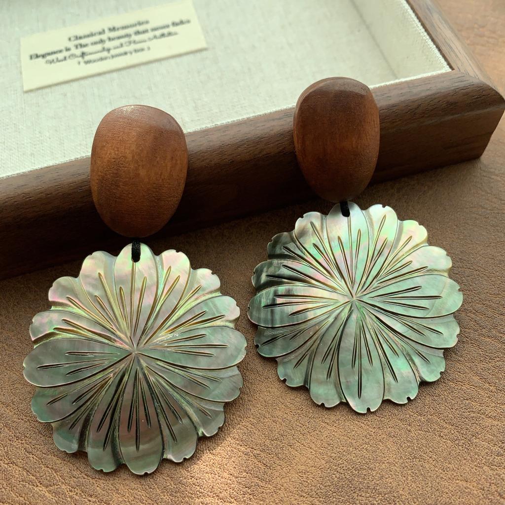 Naturalna Relaksacja Etniczny Styl Lekkie Muszelkowe Kolczyki Kolczyki Lekki Luksus Retro Moda Wysoki Poziom Codzienne Spersonalizowane Kolczyki